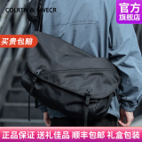 Colrtn Kwecr男士新款2024单肩包大容量时尚斜挎包运动休闲背包工装风邮差包男 CK黑色37*30*15