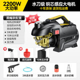 黑猫圣将德国品质高压洗车机洗车高压水枪家用220V强力洗地机大功率刷车泵 2200W 黑耀基础短枪13米进出水管 德系顶配大电机商用高压水泵便携式洗车枪强力洗地机