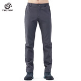 探拓（TECTOP）冲锋裤户外软壳裤情侣款内里加绒保暖舒适弹力长裤 7609男款深灰色 2XL