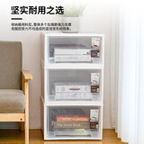 禧天龙（Citylong） 塑料收纳柜床头柜透明抽屉式整理柜单层可组合儿童衣物玩具储物柜 (2特大号+1大号)组合装 【真实内容量】