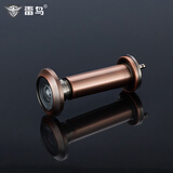 雷鸟 防盗门猫眼通用门镜家用高清玻璃镜片防撬金属门眼堵孔高清猫眼 孔径16-20=门厚52-73红古