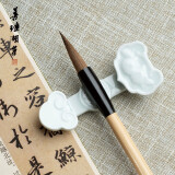 善琏湖笔 狼毫毛笔套装礼盒文房四宝行楷书法练习中国画兰竹双羊牌高档软笔书法毛笔大楷中楷小楷 兰竹中号