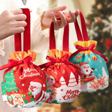 阿宝丽圣诞节礼品袋平安夜苹果礼盒平安果装饰盒糖果礼物袋子欢乐雪橇