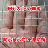 中诺九城热镀锌铁丝网 养殖电焊网 小孔防鼠防蛇护栏防锈网 孔径0.9cm粗0.8mm宽0.5m长1m