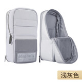 国誉（KOKUYO）多功能变形大开口笔筒二合一可站立笔袋立式铅笔袋大容量笔盒日系学生用初中生高中生笔袋收纳包 【多功能笔袋】浅灰（可容纳约53支中性笔）