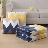 阿芙豆 抱枕被子两用二合一汽车腰垫办公室午睡枕头沙发靠垫空调礼品被 深林 40cm*40cm 展开105*155cm