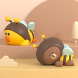 LINE FRIENDS布朗熊汽车中控台装饰可爱创意车内饰品车载小摆件 蜜蜂套装【大号】