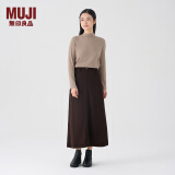 无印良品（MUJI）女式 灯芯绒 A字裙 长半身裙女秋冬款裙子 美拉德BE09CC3A 深棕色 L(165/70A)