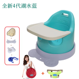 安贝贝 安贝贝多功能宝宝餐椅便携式婴儿学坐椅儿童吃饭桌椅座椅沙发椅 蓝餐椅+背包+固定带+礼包