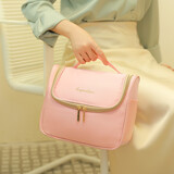 芙昕 化妆包女便携大容量少女可爱防水旅行洗漱化妆品收纳包盒 珊瑚粉