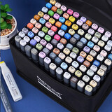 法卡勒（FINECOLOUR）五代马克笔标准72色套装软头酒精油性双头学生马克笔水彩笔绘画手绘设计水彩笔美育