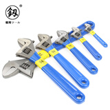 釰福冈工具工业级活动扳手树脂护套手柄活口扳子家用省力活扳手 4寸 FO-3010