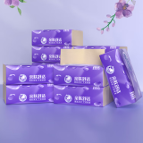 紫月花车载纸巾盒加厚擦嘴面巾纸餐巾 擦手纸可湿水抽纸 单包约50抽 16包装（包装随机发)