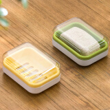 茶花肥皂盒香皂盒创意沥水免打孔带盖浴室洗衣皂盒皂架2只