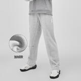 有志者（UZIS） 运动卫裤男秋冬加绒长裤束脚训练美式宽松休闲篮球裤子[切割2.0] 【针织直筒】灰（加绒） XL