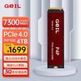 GEIL金邦4TB SSD固态硬盘M.2接口(PCIe 4.0 x4)NVMe SSD游戏高性能版 2G独立缓存高速7300MB/S P4P系列