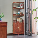 八方客红木家具非洲花梨（学名：刺猬紫檀）茶水柜中式全实木餐边柜 三层三角柜（边长46*高176cm）