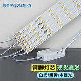 博勒宁灯饰（boleninglamps） LED灯板改造板吸顶灯改装灯板灯条长方形节能H灯管替换全套 22cm / 4条（16W） 白光