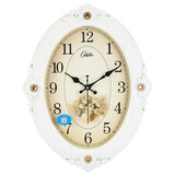 康巴丝欧式钟表挂钟客厅时尚创意超安静大挂表现代时钟大石英钟表 升级版白裂纹(铃木)41*32厘米 其他