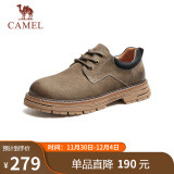 骆驼（CAMEL）低帮工装鞋英伦皮革休闲男士马丁鞋 G13A076127 卡其 39 