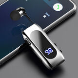 JEQLO商务领夹式单耳伸缩线蓝牙耳机智能降噪超长待机听歌通话运动迷你骑手选择华为OPPO小米VIVO通用 灰色+通话20小时