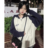 紫蒙春季女生卫衣外套春秋款女学生宽松少女高中生初中生新款春天衣服 图片色韩版春秋款 均码（可备注码数）