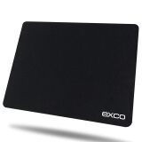 宜适酷(EXCO)防水加厚5mm鼠标 垫子小号办公游戏电脑电竞顺滑外设笔记本便携营护腕黑色凑单0336