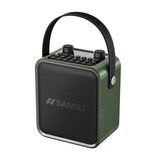 山水山水新款便携式太极拳专用小音响户外晨练广场舞手提蓝牙音箱大音量重低音炮户外K歌广场舞带话筒 绿色标配+太极+健身操