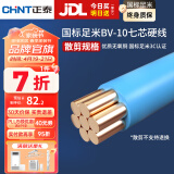 正泰（CHNT）电线铜芯电缆线BV2.5平方/4平方新 国标家用电线硬线散剪不退换 BV10蓝色（七芯） 10米