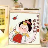 空色（Kongse）何以解忧数字油画diy填涂色动漫卡通人物儿童画挂画手绘油画画像油彩画美育工具