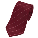 MAXVIVI 拉链领带 男士商务正装潮流8cm领带礼盒装 MLD213034 红色细斜纹（手打款） 