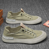 昌祥回力帆布鞋男春秋夏季冰丝透气懒人一脚蹬开车男鞋休闲软底老北京布 绿色 39