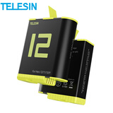 TELESIN(泰迅)适配gopro11电池gopro12全解码电池hero10 9运动相机适用 1750mAh 圆弧不卡机 