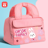 UKUK 韩国小学生饭盒保温包加厚防水铝箔保温袋便当袋餐具袋 公主兔保温包
