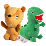 小猪佩奇毛绒玩具娃娃卡通玩偶公仔抱枕乔治玩偶恐龙先生泰迪熊生日礼物 S-1#19CM恐龙先生+泰迪熊