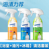 水卫仕浴室玻璃清洁剂除水垢去污清洁瓷砖地板马桶多功能清洗剂水卫士 浴室清洁剂+油污净+多功能