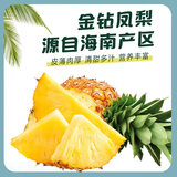 田园东方 ORIENT IDYLL海南凤梨（带叶） 应季时令水果非纯甜（表皮变黄再食用）带箱 5斤金钻凤梨小果净重4.5斤 3-5只