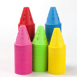 5766轮滑桩平花桩训练习桩杯防风桩子路障脚标溜冰鞋障碍桩角标障碍物 混搭桩30个【送网袋】