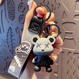 昀翕变色龙熊汽车钥匙扣挂件卡通款钥匙链精致情侣可爱书包挂饰锁匙扣 变色熊【灰色】