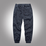 AK ARMY男士休闲长裤春秋季新款工装束脚男阿美咔叽美式复古水洗哈伦裤子 深灰色 S