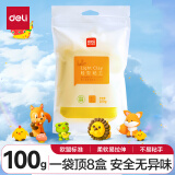 得力(deli)100g大包装超轻粘土 幼儿园沙滩彩泥橡皮泥黏土玩具手工DIY美术材料儿童生日圣诞文具礼物黄色