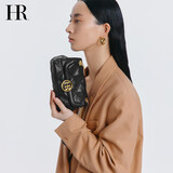 HR赫莲娜包包女包斜挎包女小包时尚菱格链条包圣诞礼物送女友