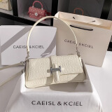 CAEISL & KCIEL官网小&ck2024新款女包女友生日礼物高级感鳄鱼纹法棍包简约单肩 收藏加购+礼盒