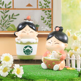 如果（Roogo）国风摆件潮玩盲盒桌面装饰办公桌创意文创手办新年礼品生日礼物女 唐小圆的假日生活（整套八个）