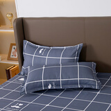 南极人（Nanjiren）磨毛枕套+枕芯深度睡眠单人宿舍枕头套装一对家用酒店睡觉枕 格慕 单只套装（1枕套+1枕芯）48*74cm