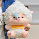 乐英奇懒洋洋喜羊羊公仔抱抱系列玩偶儿童毛绒玩具小灰灰女生生日礼物 懒羊羊 45厘米