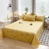 南极人全棉床单单件可定做纯棉卡通斜纹高支高密单双人学生被单铺单床品  心心相印 单床单230cm*250cm+2只枕套