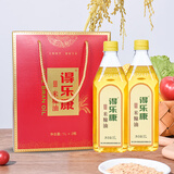 得乐康 纯正稻米油1L*2瓶礼盒 富含谷维素家用送礼米糠油 企业团购
