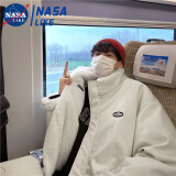 NASALIKE羊羔毛棉衣情侣棉衣男冬季痞帅羽绒棉服ins港风两面穿PU皮厚外套 T74米白色(双面穿) M 关注店铺 优先发货