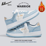 回力官方男鞋板鞋男冬季百搭透气情侣休闲鞋子运动男女鞋白蓝色加绒42